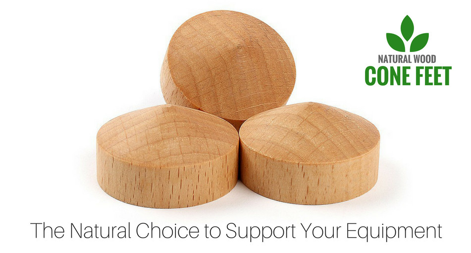 Natural Wood Cone Feet