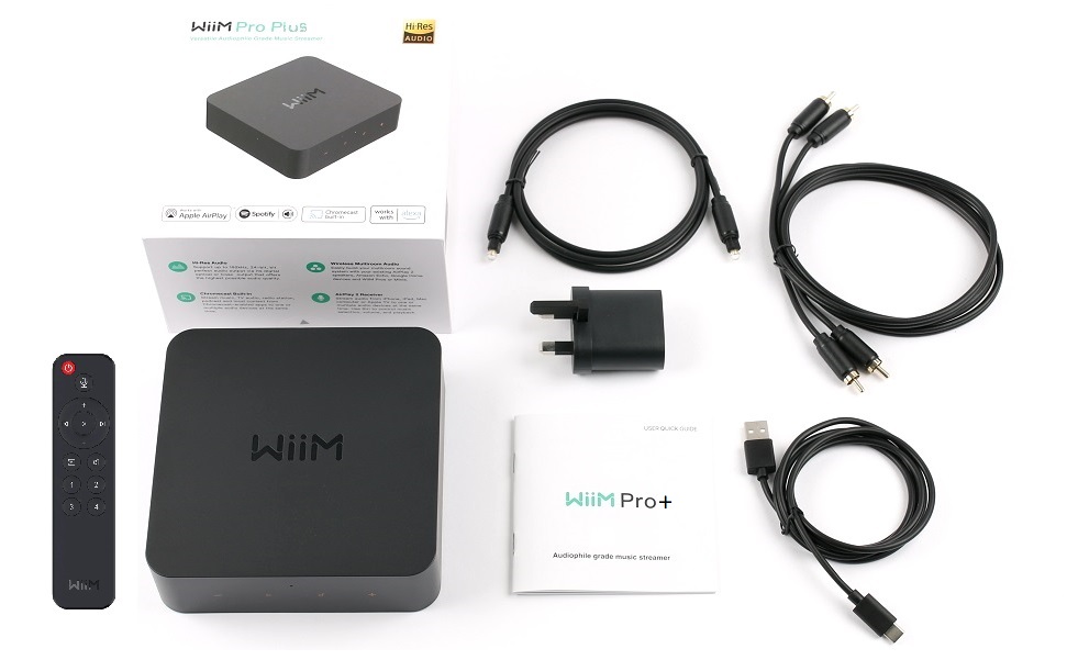  WiiM Pro Plus AirPlay 2 Receiver, Chromecast Audio, Multiroom  Streamer with Premium AKM DAC, Voice Remote, Works with Alexa/Siri/Google,  Stream Hi-Res Audio from Spotify,  Music, Tidal and More : Electronics